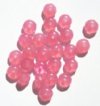 25 5x7mm Faceted Pink Opal Donut Beads